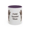 11oz Field Spaniel Dog Mom Mug, Purple, front view