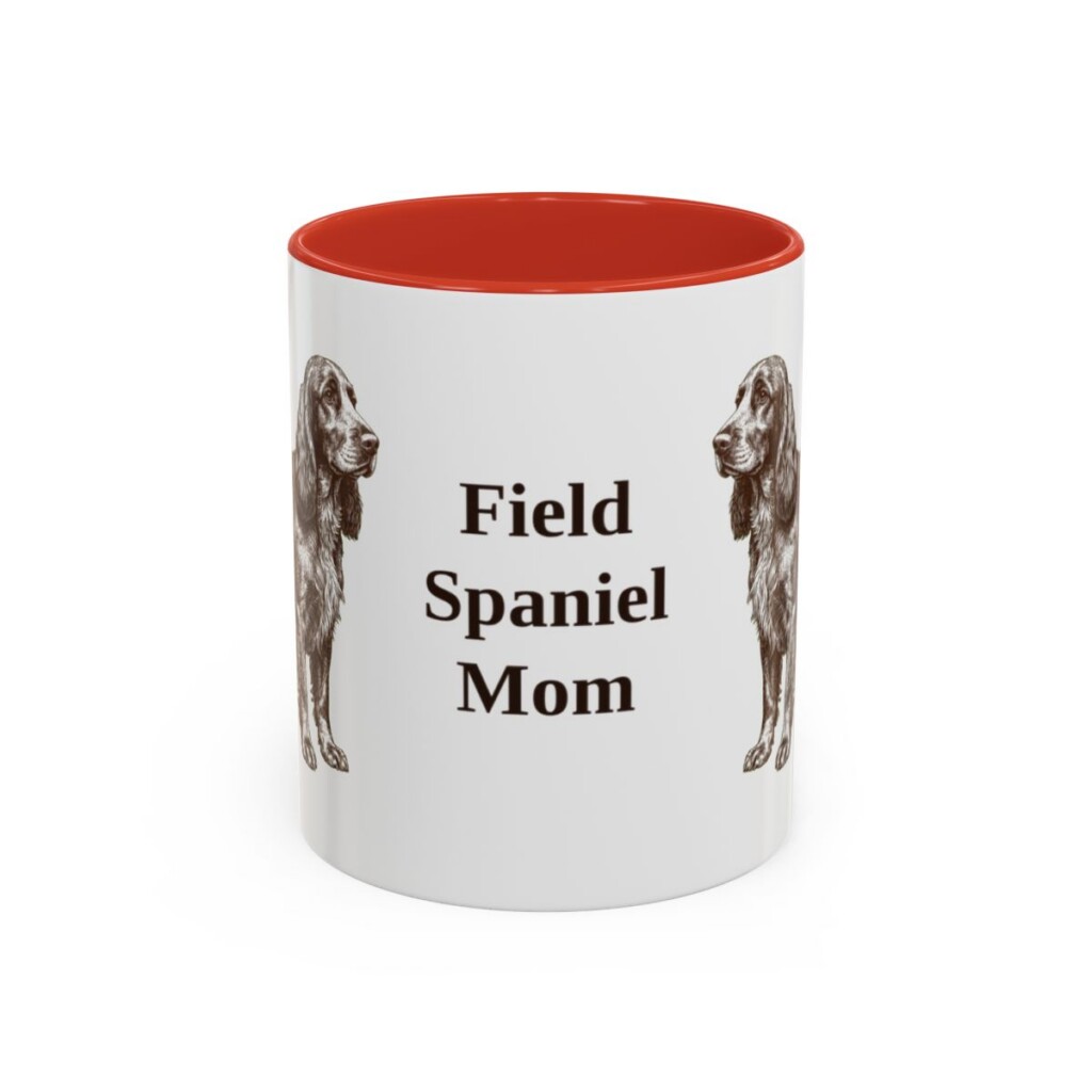 11oz Field Spaniel Dog Mom Mug, Red, front view