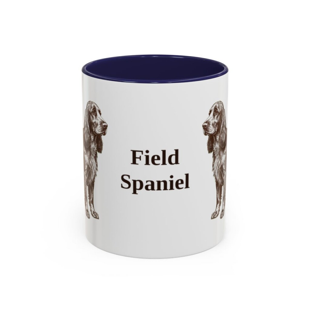 11oz-field-spaniel-mug-navy 11oz Field Spaniel Mug, Navy, front view
