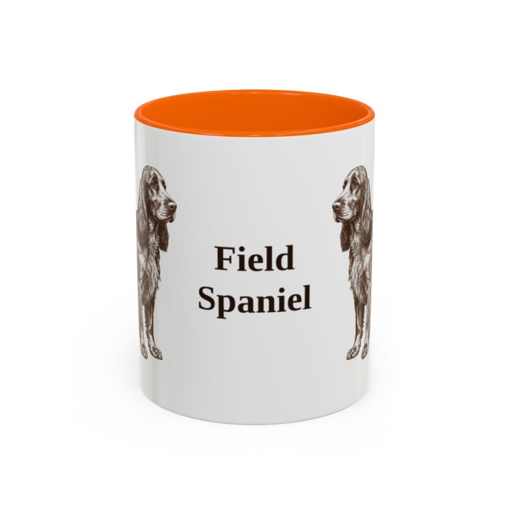11oz-field-spaniel-mug-orange 11oz Field Spaniel Mug, Orange, front view