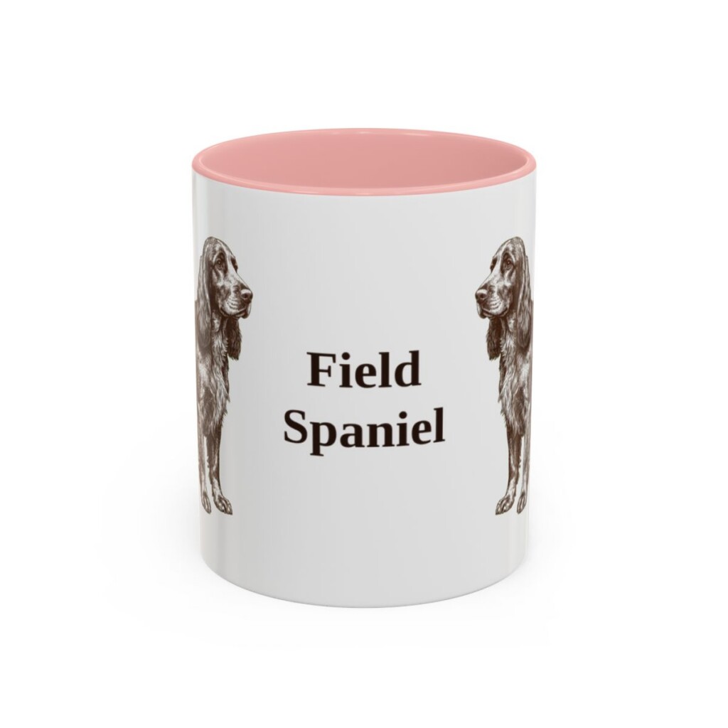 11oz-field-spaniel-mug-pink 11oz Field Spaniel Mug, Pink, front view
