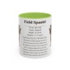 11oz Field Spaniel Mug, Light Green, front view