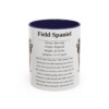 11oz Field Spaniel Mug, Navy, front view