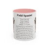 11oz Field Spaniel Mug, Pink, front view