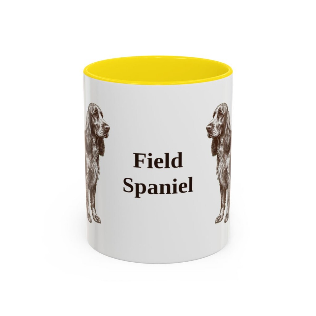 11oz-field-spaniel-mug-yellow 11oz Field Spaniel Mug, Yellow, front view