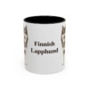 11oz Finnish Lapphund Mug, Black, front view