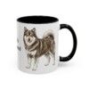 11oz Finnish Lapphund Mug, Black, right side view
