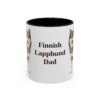 11oz Finnish Lapphund Dog Dad Mug, Black, front view