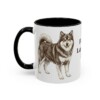 11oz Finnish Lapphund Dog Dad Mug, Black, left side view