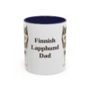 11oz Finnish Lapphund Dog Dad Mug, Navy, front view