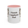 11oz Finnish Lapphund Dog Dad Mug, Pink, front view