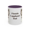 11oz Finnish Lapphund Dog Dad Mug, Purple, front view
