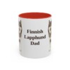 11oz Finnish Lapphund Dog Dad Mug, Red, front view