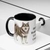 11oz Funny Finnish Lapphund Mug, Black, lifestyle photo