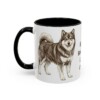 11oz Funny Finnish Lapphund Mug, Black, left side view