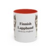 11oz Finnish Lapphund Latin Mug, Red, front view