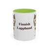 11oz Finnish Lapphund Mug, Light Green, front view