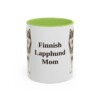 11oz Finnish Lapphund Dog Mom Mug, Light Green, front view