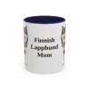 11oz Finnish Lapphund Dog Mom Mug, Navy, front view