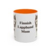 11oz Finnish Lapphund Dog Mom Mug, Orange, front view