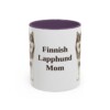 11oz Finnish Lapphund Dog Mom Mug, Purple, front view
