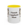 11oz Finnish Lapphund Dog Mom Mug, Yellow, front view