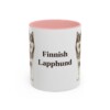 11oz Finnish Lapphund Mug, Pink, front view