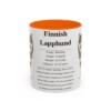 11oz Finnish Lapphund Mug, Orange, front view