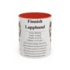 11oz Finnish Lapphund Mug, Red, front view