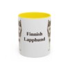 11oz Finnish Lapphund Mug, Yellow, front view