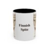 11oz Finnish Spitz Mug, Black, front view