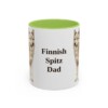 11oz-finnish-spitz-mug-dad-light-green 11oz Finnish Spitz Dog Dad Mug, Light Green, front view