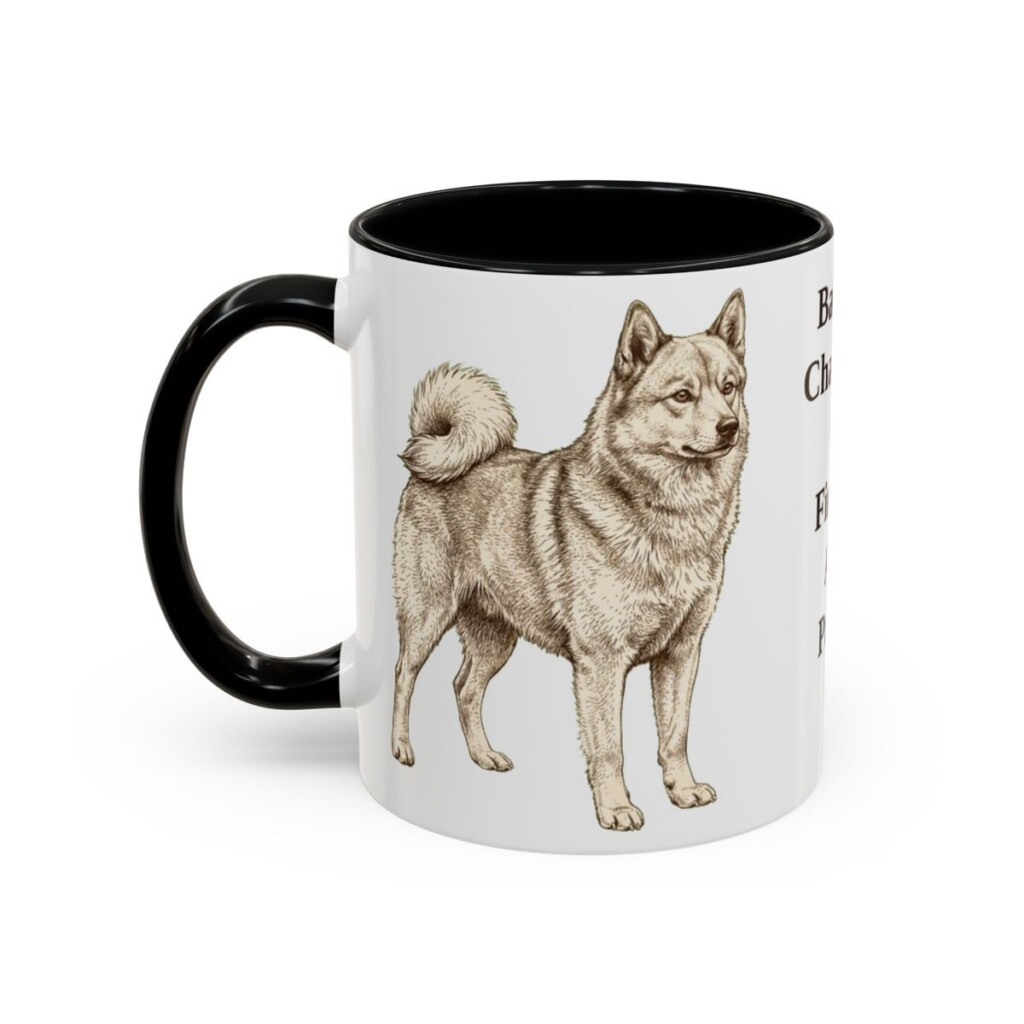11oz-finnish-spitz-mug-humor-black-left 11oz Funny Finnish Spitz Mug, Black, left side view