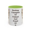 11oz-finnish-spitz-mug-humor-light-green 11oz Funny Finnish Spitz Mug, Light Green, front view