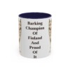 11oz-finnish-spitz-mug-humor-navy 11oz Funny Finnish Spitz Mug, Navy, front view