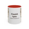 11oz Finnish Spitz Latin Mug, Red, front view