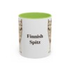 11oz Finnish Spitz Mug, Light Green, front view