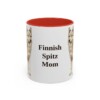 11oz-finnish-spitz-mug-mom-red 11oz Finnish Spitz Dog Mom Mug, Red, front view