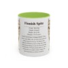 11oz Finnish Spitz Mug, Light Green, front view
