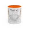 11oz Finnish Spitz Mug, Orange, front view