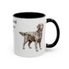 11oz Flat-Coated Retriever Dog Dad Mug, Black, right side view
