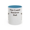11oz Flat-Coated Retriever Dog Dad Mug, Light Blue, front view