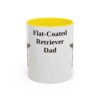 11oz Flat-Coated Retriever Dog Dad Mug, Yellow, front view