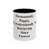 11oz Funny Flat-Coated Retriever Mug, Black, front view