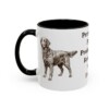 11oz Funny Flat-Coated Retriever Mug, Black, left side view