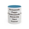 11oz Funny Flat-Coated Retriever Mug, Light Blue, front view