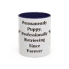 11oz Funny Flat-Coated Retriever Mug, Navy, front view