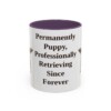 11oz Funny Flat-Coated Retriever Mug, Purple, front view
