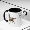 11oz Flat-Coated Retriever Latin Mug, Black, lifestyle photo