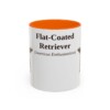 11oz Flat-Coated Retriever Latin Mug, Orange, front view